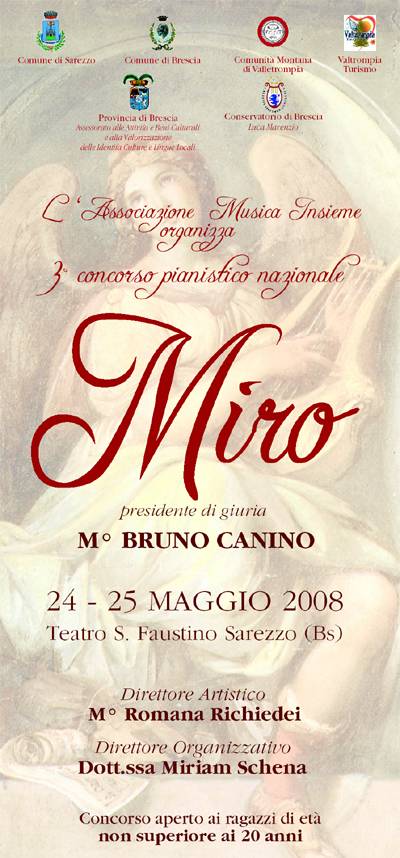 3 concorso pianistico nazionale miro