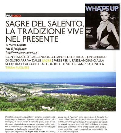 articolo su what's up magazine luglio - agosto 2007
