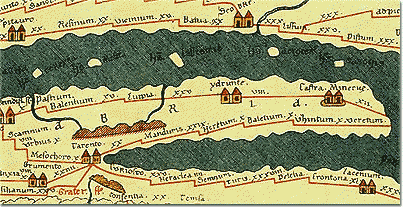 il salento sulla tabula peutingeriana