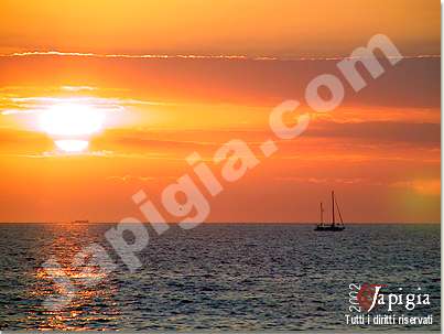 un tramonto a baia verde di gallipoli