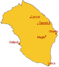 Caprarica di Lecce: posizione geografica