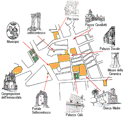 Pianta del Centro storico di Cutrofiano