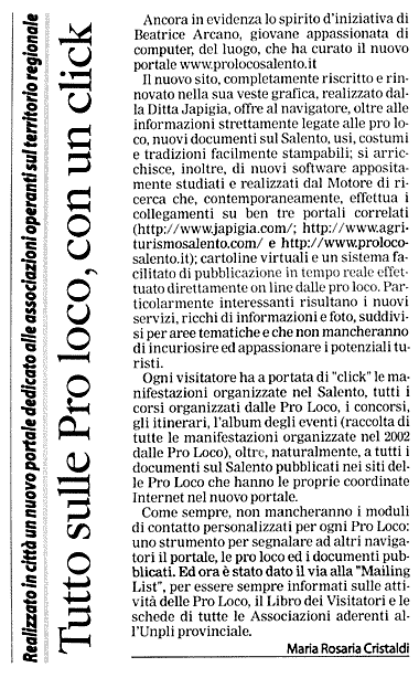 articolo del 12/04/2003